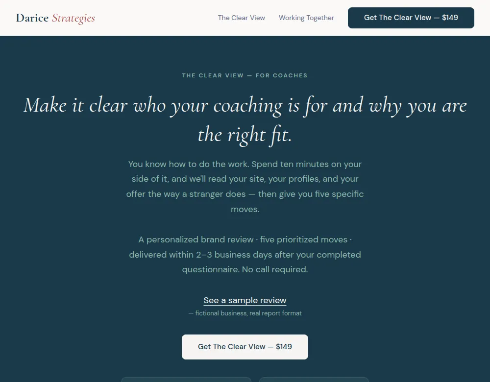 Clear View for coaches — niche version on daricestrategies.com