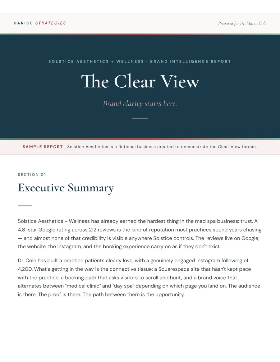 Clear View sample — cover